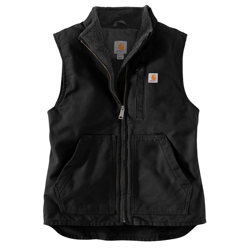 104224 - Carhartt Women's Loose Fit Washed Duck Sherpa Lined Mock Neck Vest