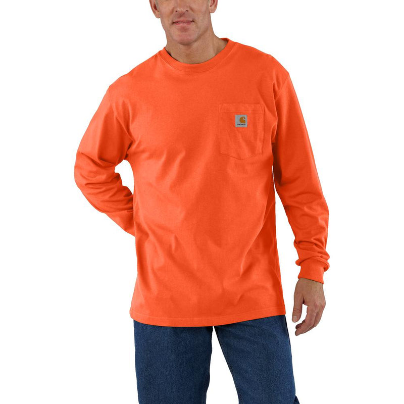 K126 - Loose Fit Heavyweight Long-Sleeve Pocket T-Shirt (Stocked In USA) (E)