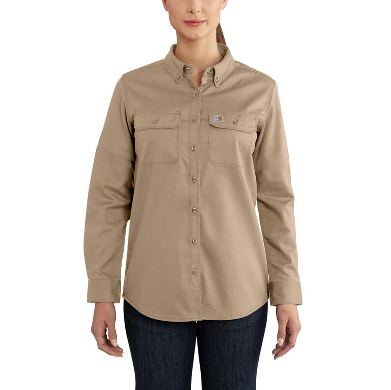 102459 - Carhartt Women's Flame Resistant Relaxed Fit Rugged Flex Twill Shirt