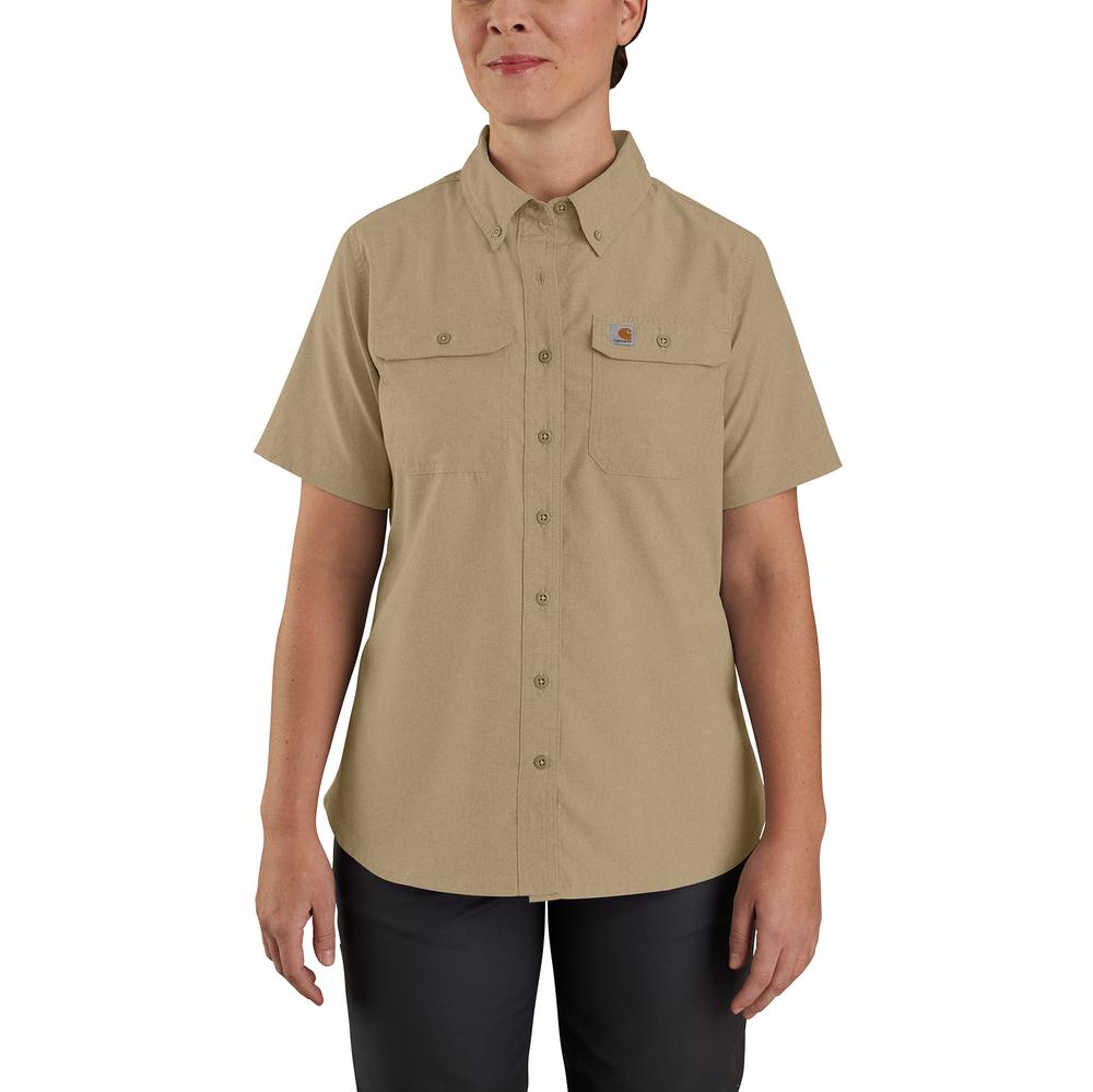 105537 - Carhartt Women's Force Relaxed Fit Lightweight Short-Sleeve Button Down Shirt (Stocked In USA)*