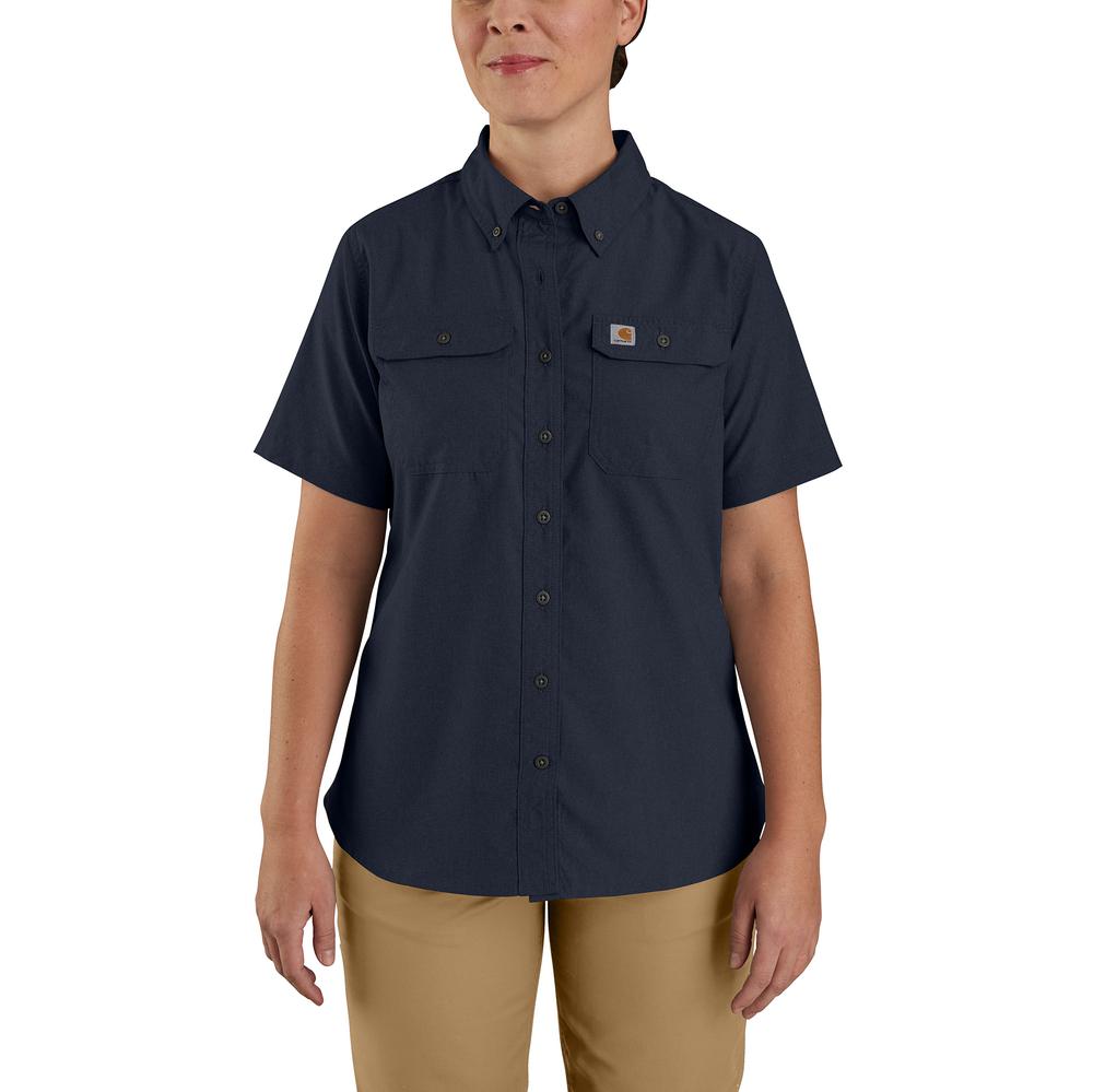 105537 - Carhartt Women's Force Relaxed Fit Lightweight Short-Sleeve Button Down Shirt (Stocked In USA)*