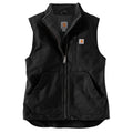 104224 - Carhartt Women's Loose Fit Washed Duck Sherpa Lined Mock Neck Vest (Stocked In Canada)