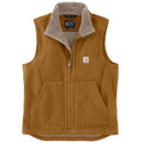 104277- Carhartt Washed Duck Sherpa Lined Mock Neck Vest (Stocked In Canada)