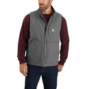 104277- Carhartt Washed Duck Sherpa Lined Mock Neck Vest (Stocked In USA)