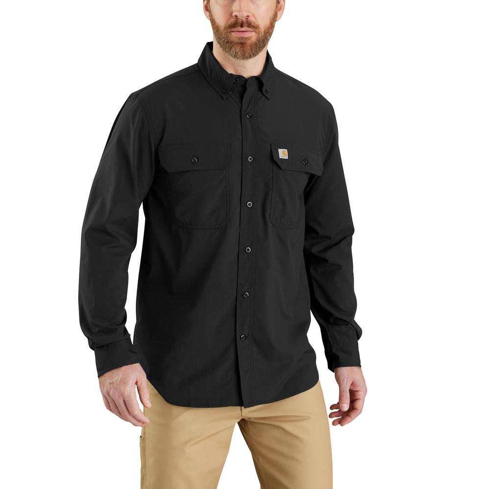 105291 - Force Relaxed Fit Lightweight Long-Sleeve Button Down Shirt (Stocked In USA)*