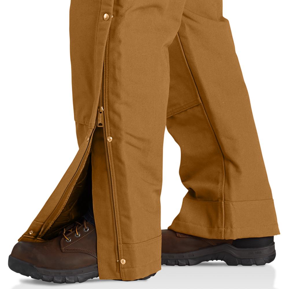 106672 - Carhartt Men's Loose Fit Firm Duck Insulated Bib Overall (Sto