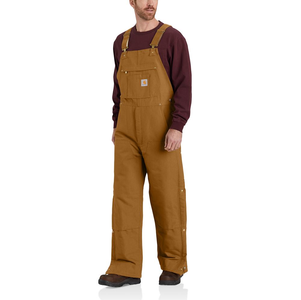 106672 - Carhartt Men's Loose Fit Firm Duck Insulated Bib Overall (Stocked In USA)*
