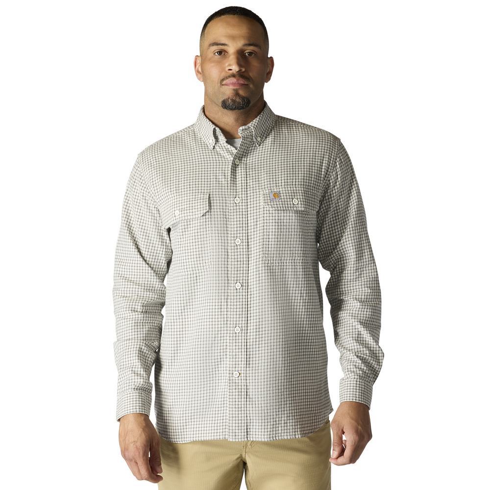 107109 - Carhartt Rugged Flex™ Lightweight Long-Sleeve Plaid Shirt (Stocked in USA)*