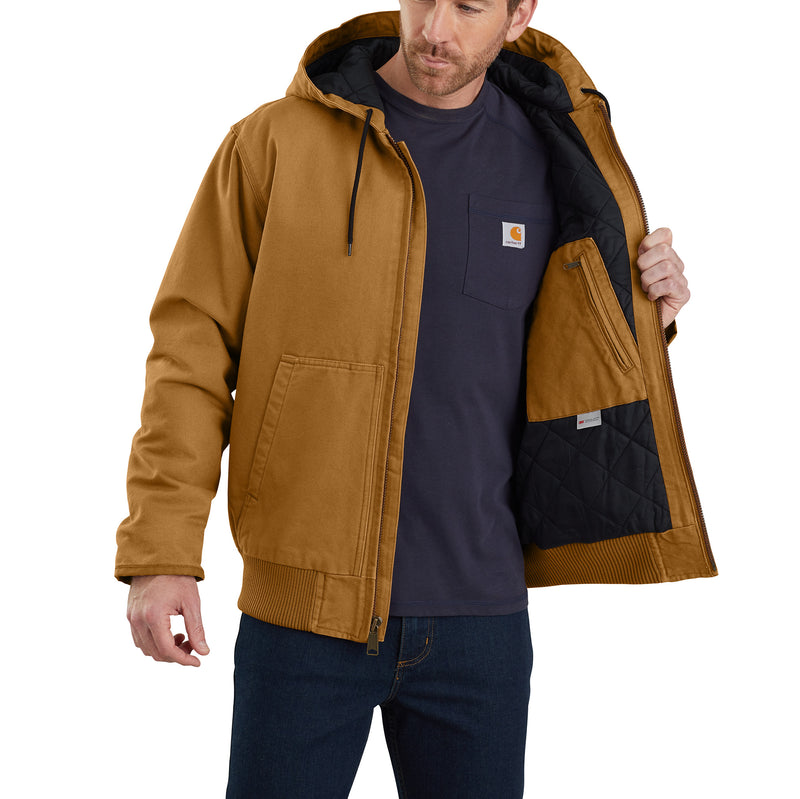 104050 - Carhartt Loose Fit Washed Duck Quilt Lined Active Jac (Stocked In Canada)