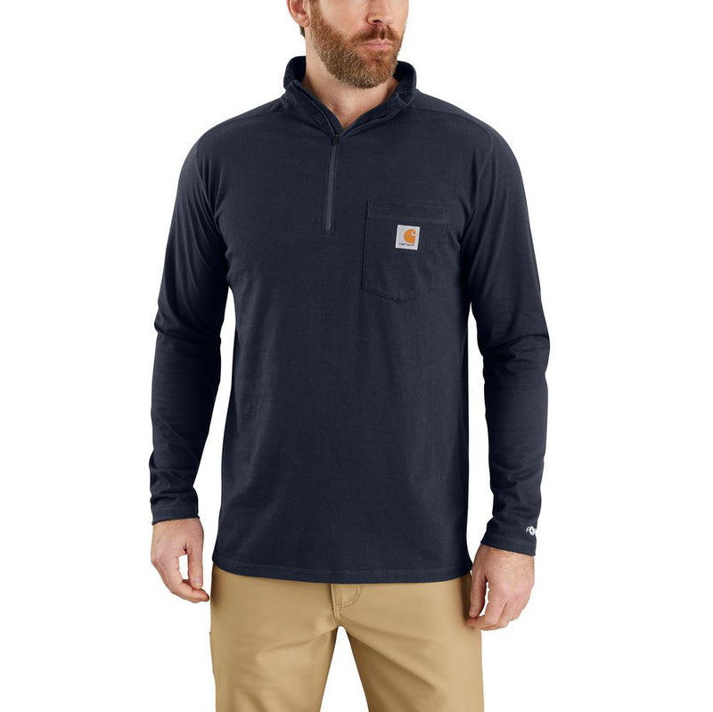 104255 - Carhartt FORCE Relaxed Fit Midweight Long-Sleeve Quarter-Zip Mock-Neck T-Shirt (Stocked in USA)