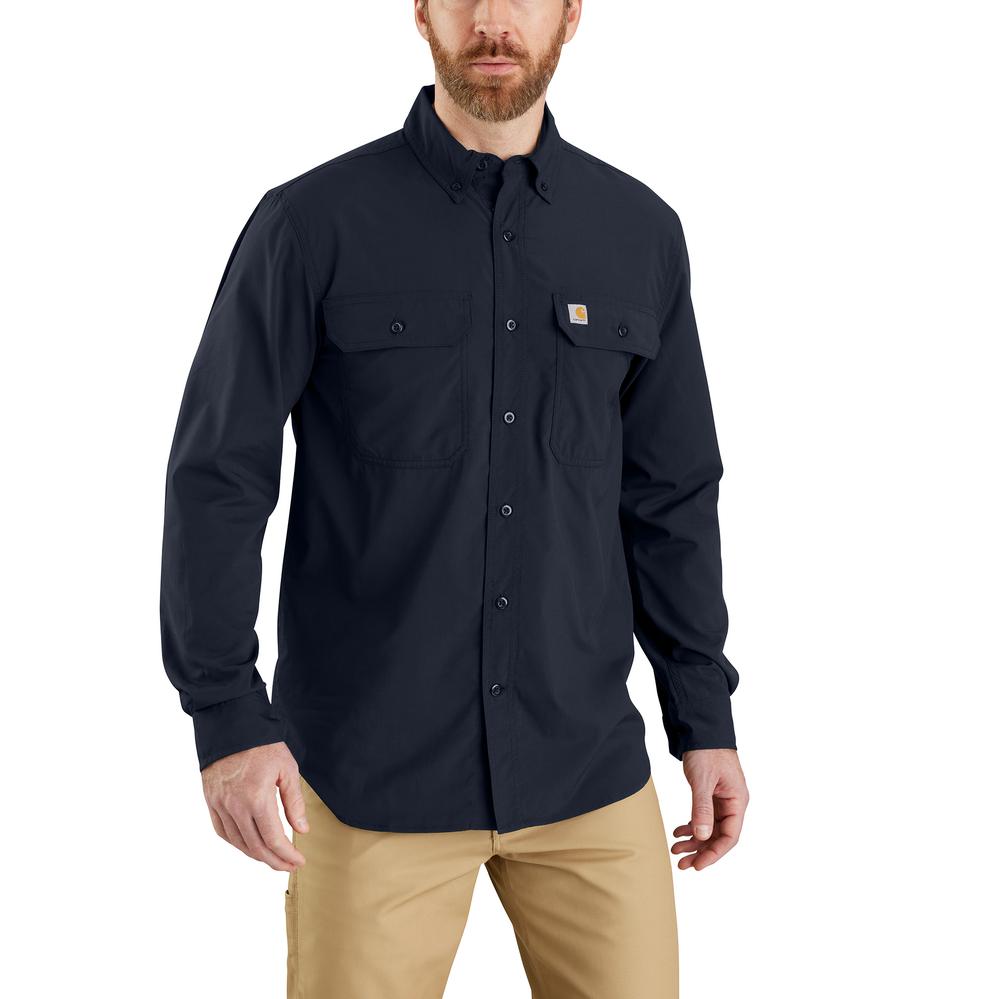 105291 - Force Relaxed Fit Lightweight Long-Sleeve Button Down Shirt (Stocked In USA)*