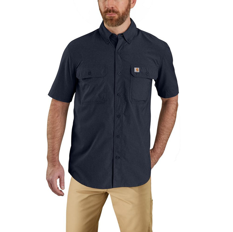 105292 Carhartt Force Relaxed Fit Lightweight Short Sleeve Button Down Shirt Stocked In USA