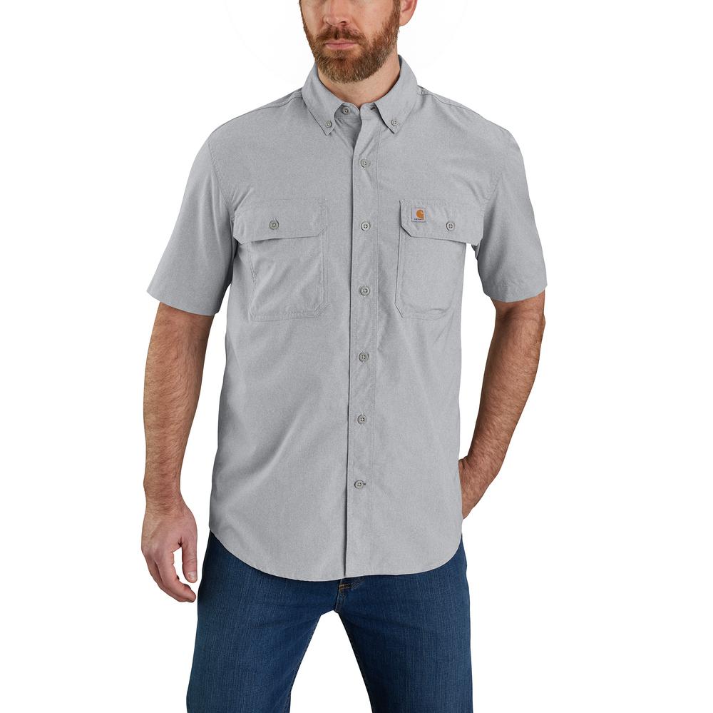 105292 - Carhartt Force Relaxed Fit Lightweight Short-Sleeve Button Down Shirt (Stocked In USA)*