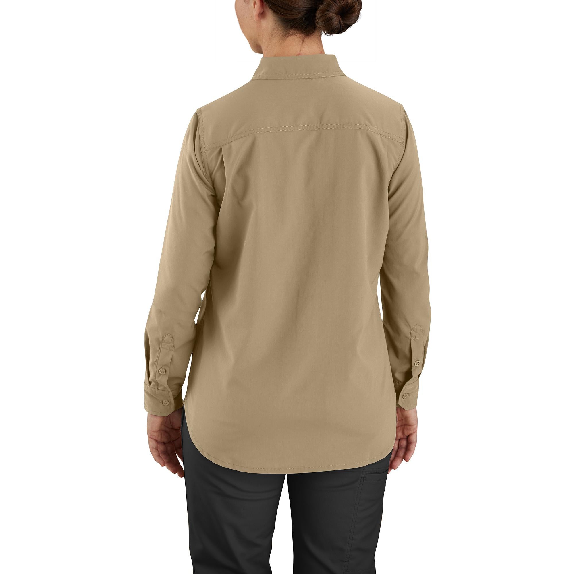 105538 - Carhartt Women's Force Relaxed Fit Lightweight Long-Sleeve Button Down Shirt (Stocked In USA)*