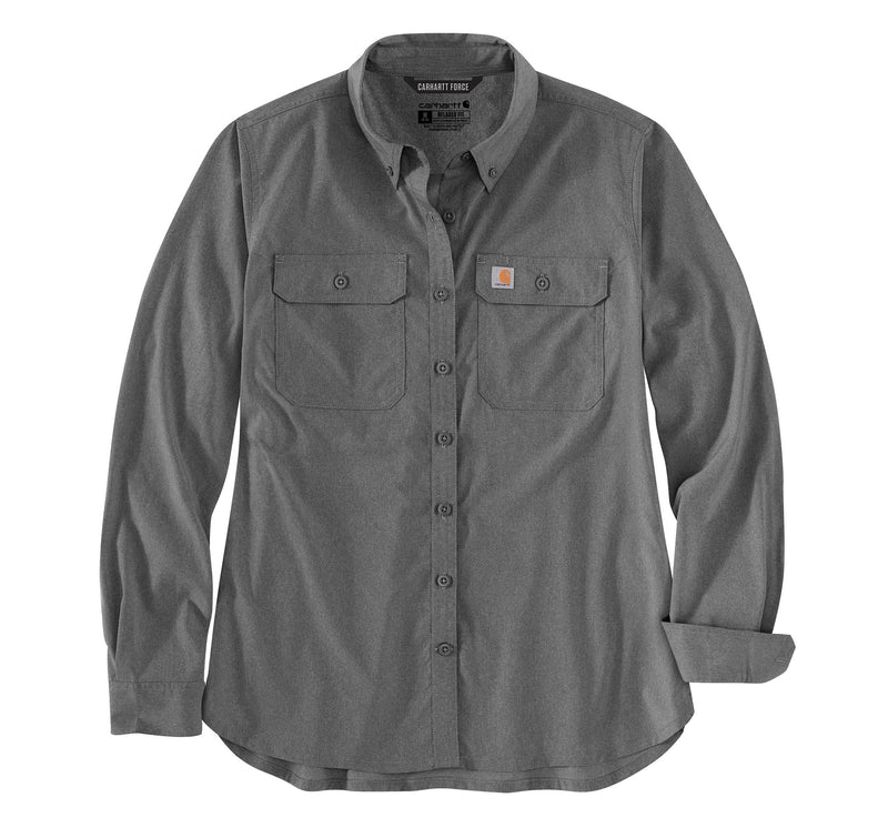 105538 - Force Relaxed Fit Lightweight Long-Sleeve Button Down Shirt (Stocked In USA)